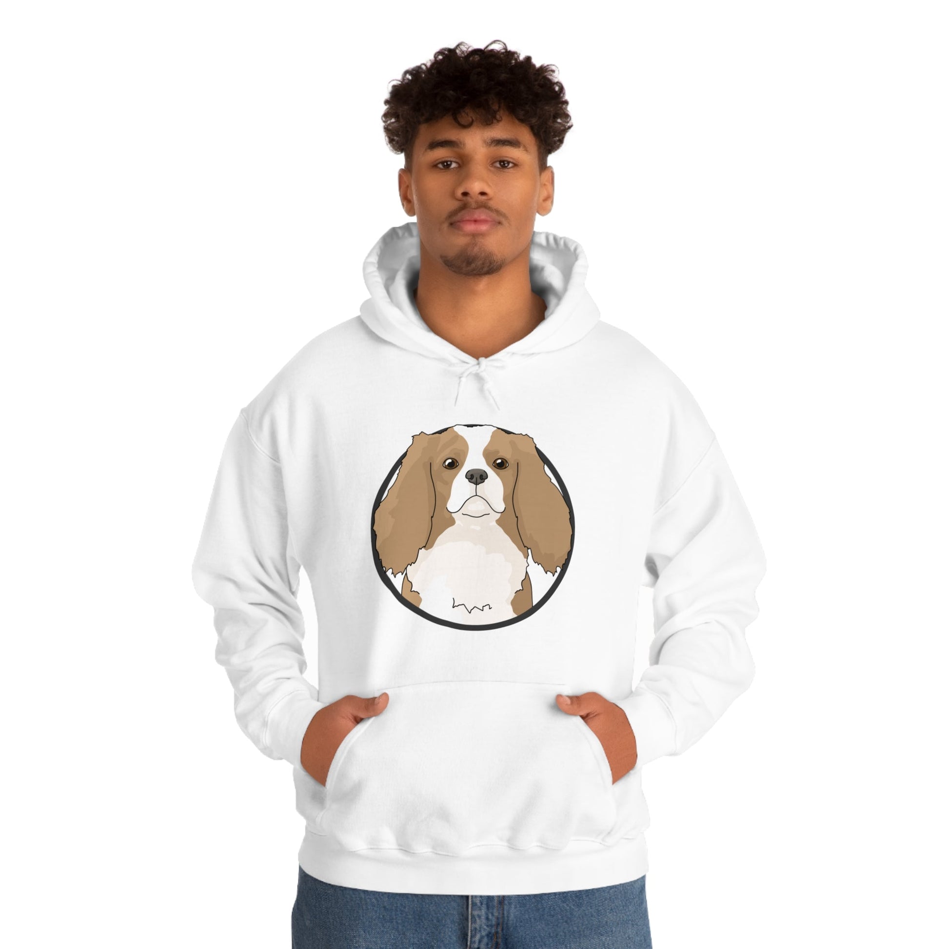 Cavalier King Charles Spaniel Circle | Hooded Sweatshirt - Detezi Designs-67108872580409593161