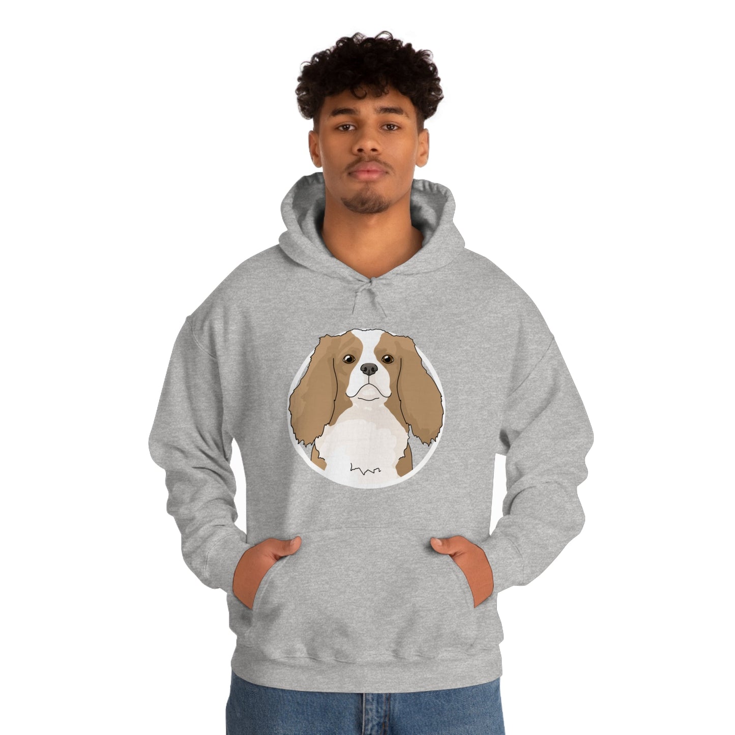 Cavalier King Charles Spaniel Circle | Hooded Sweatshirt - Detezi Designs-67108872580409593161