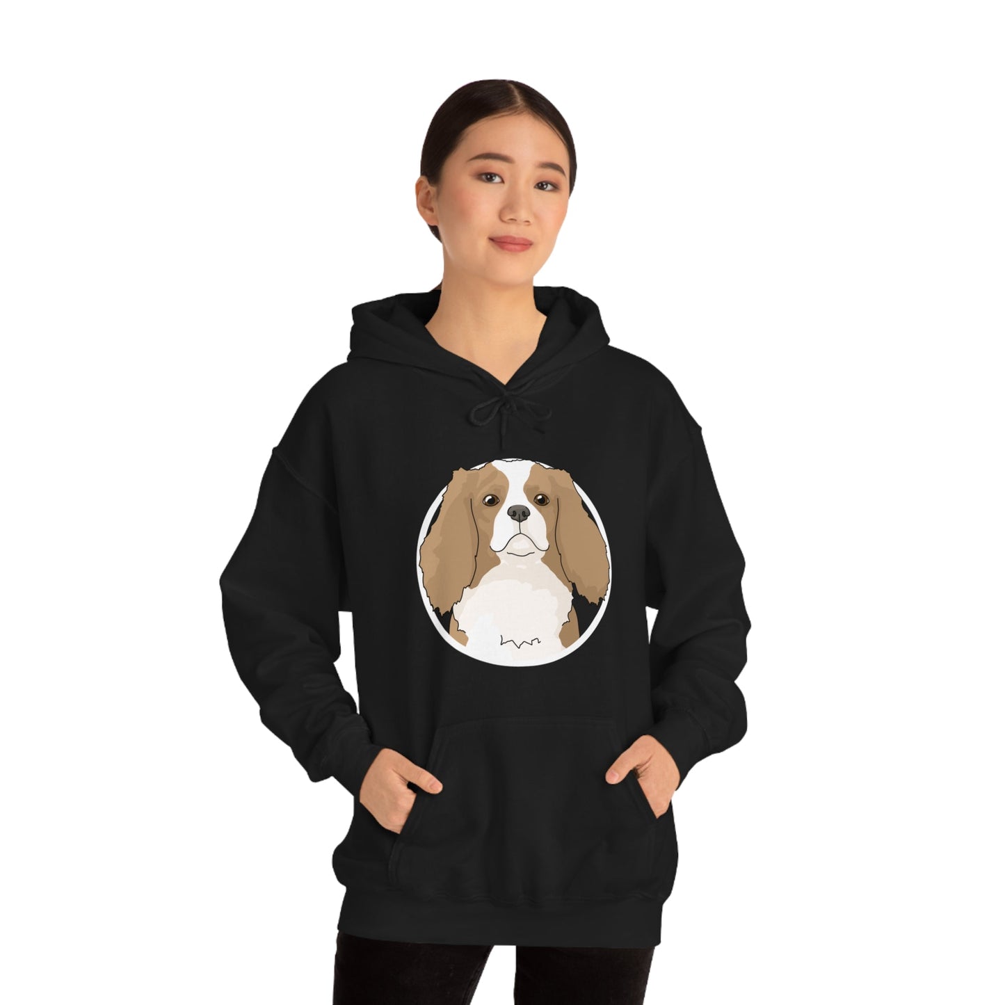 Cavalier King Charles Spaniel Circle | Hooded Sweatshirt - Detezi Designs-67108872580409593161