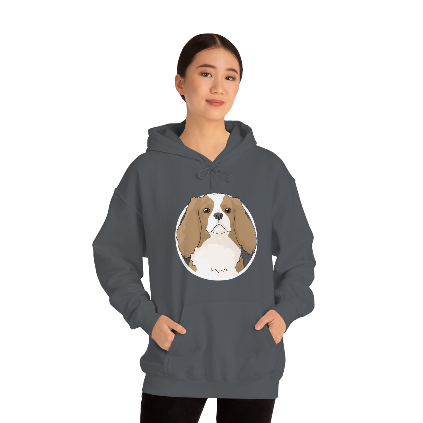 Cavalier King Charles Spaniel Circle | Hooded Sweatshirt - Detezi Designs-67108872580409593161