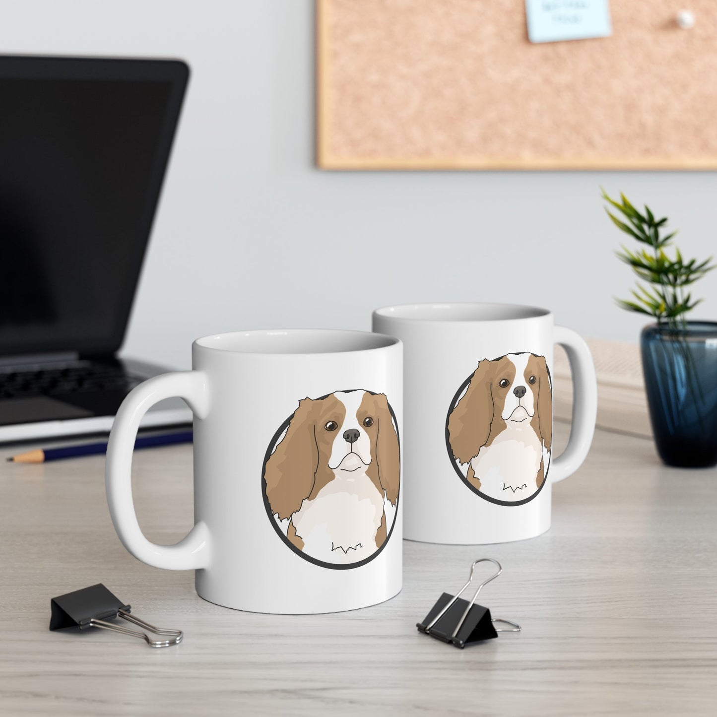 Cavalier King Charles Spaniel Circle | Mug - Detezi Designs-12021963160433450626