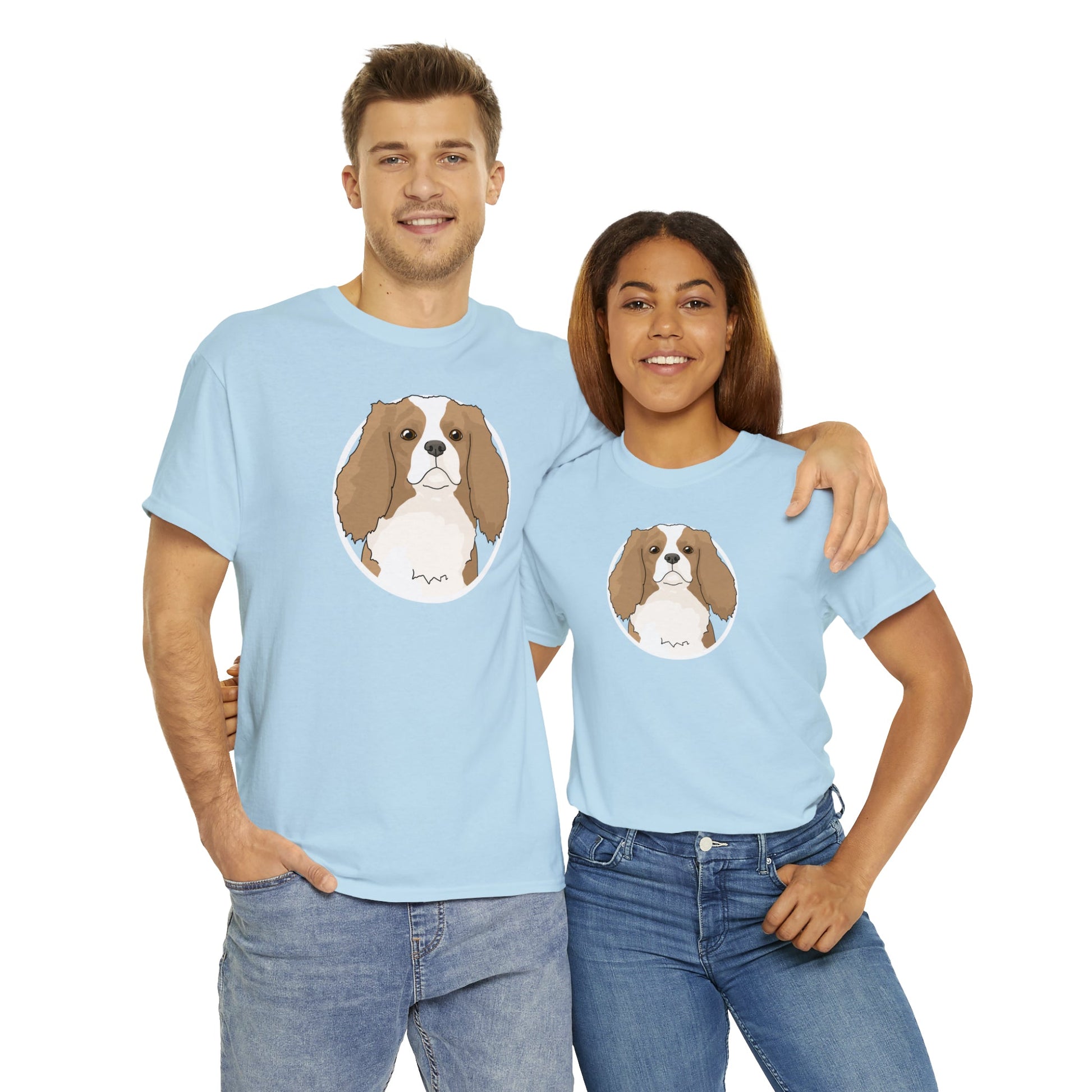 Cavalier King Charles Spaniel Circle | T-shirt - Detezi Designs-12532740598784822412