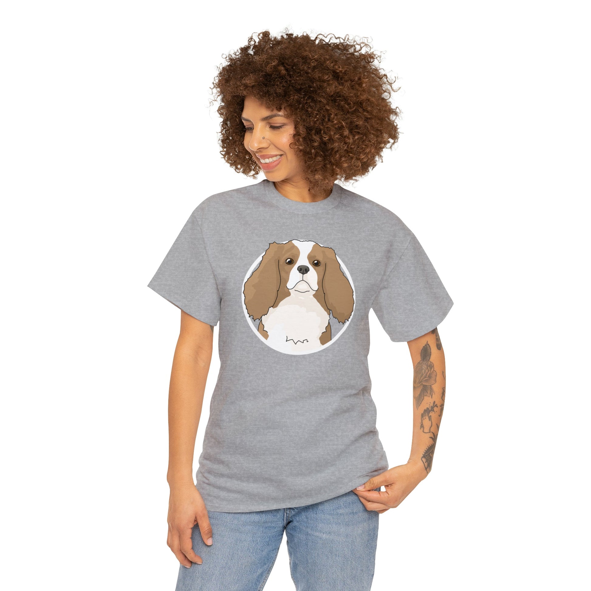 Cavalier King Charles Spaniel Circle | T-shirt - Detezi Designs-12532740598784822412