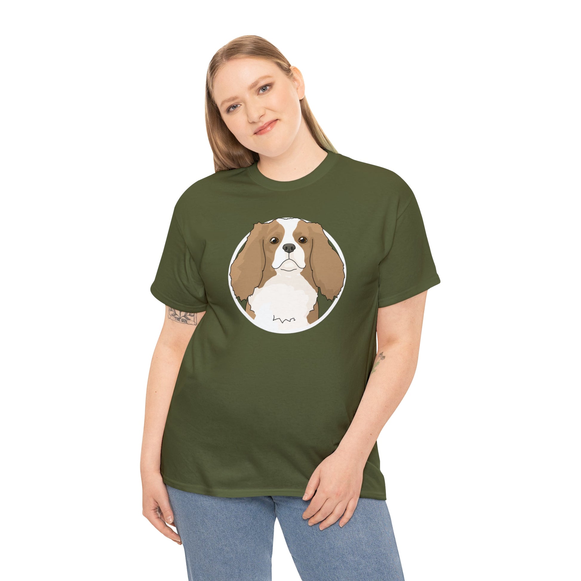 Cavalier King Charles Spaniel Circle | T-shirt - Detezi Designs-12532740598784822412