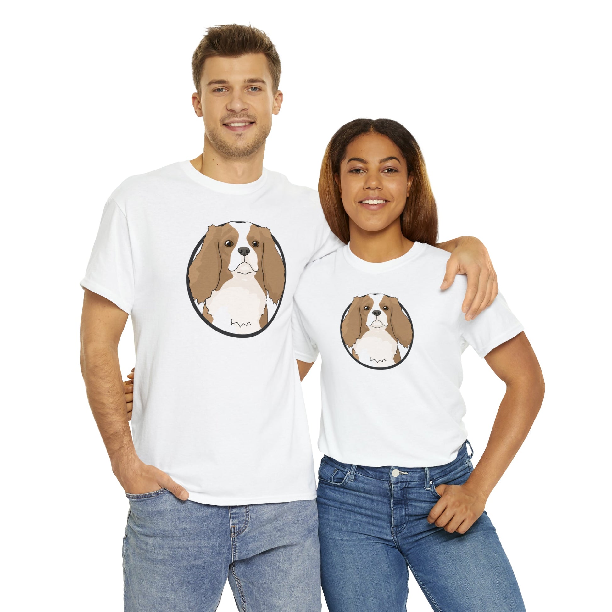 Cavalier King Charles Spaniel Circle | T-shirt - Detezi Designs-12532740598784822412