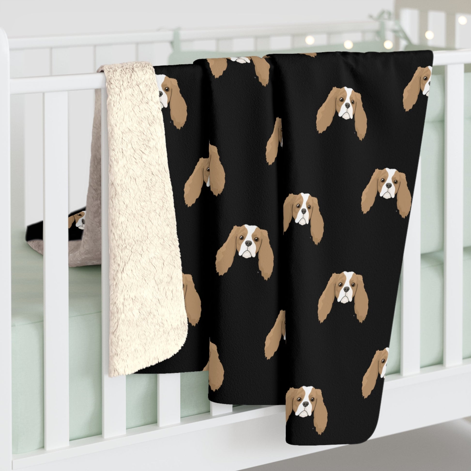 Cavalier King Charles Spaniel | Sherpa Fleece Blanket - Detezi Designs-31220441394355308515