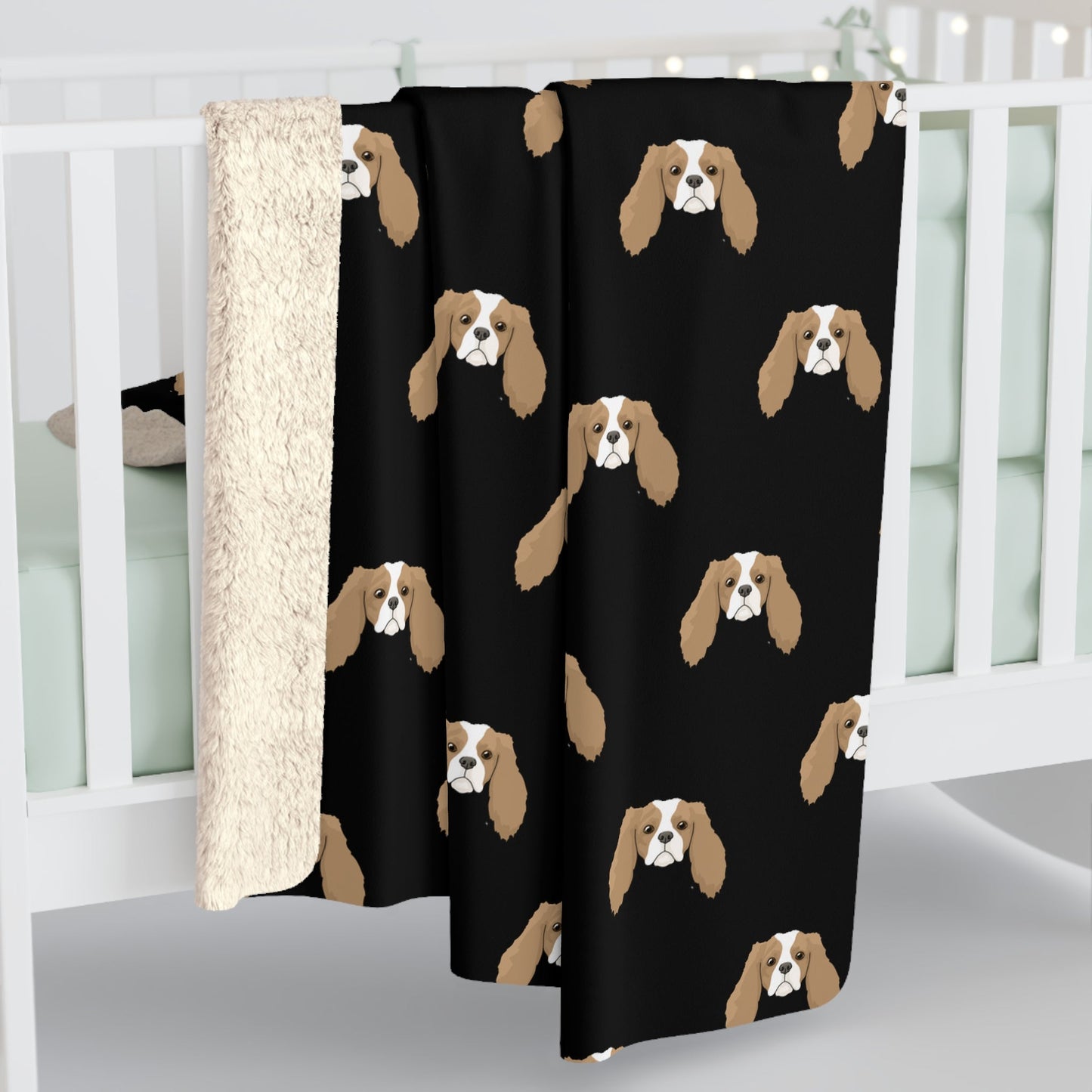 Cavalier King Charles Spaniel | Sherpa Fleece Blanket - Detezi Designs-31220441394355308515