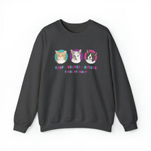 Load image into Gallery viewer, Charlie Bean, Iris, and Kit Kit | FUNDRAISER for Feral At Heart | Crewneck Sweatshirt - Detezi Designs-10275396411006003559
