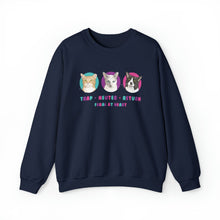 Load image into Gallery viewer, Charlie Bean, Iris, and Kit Kit | FUNDRAISER for Feral At Heart | Crewneck Sweatshirt - Detezi Designs-11110768202245611830
