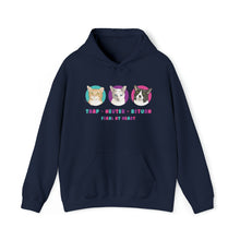 Load image into Gallery viewer, Charlie Bean, Iris, and Kit Kit | FUNDRAISER for Feral At Heart | Hooded Sweatshirt - Detezi Designs-16135949556352028081
