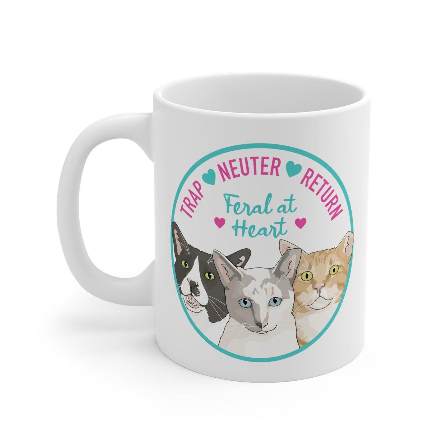 Charlie, Iris, and Kit Kit | FUNDRAISER for Feral At Heart | Mug - Detezi Designs-27666315828599095473