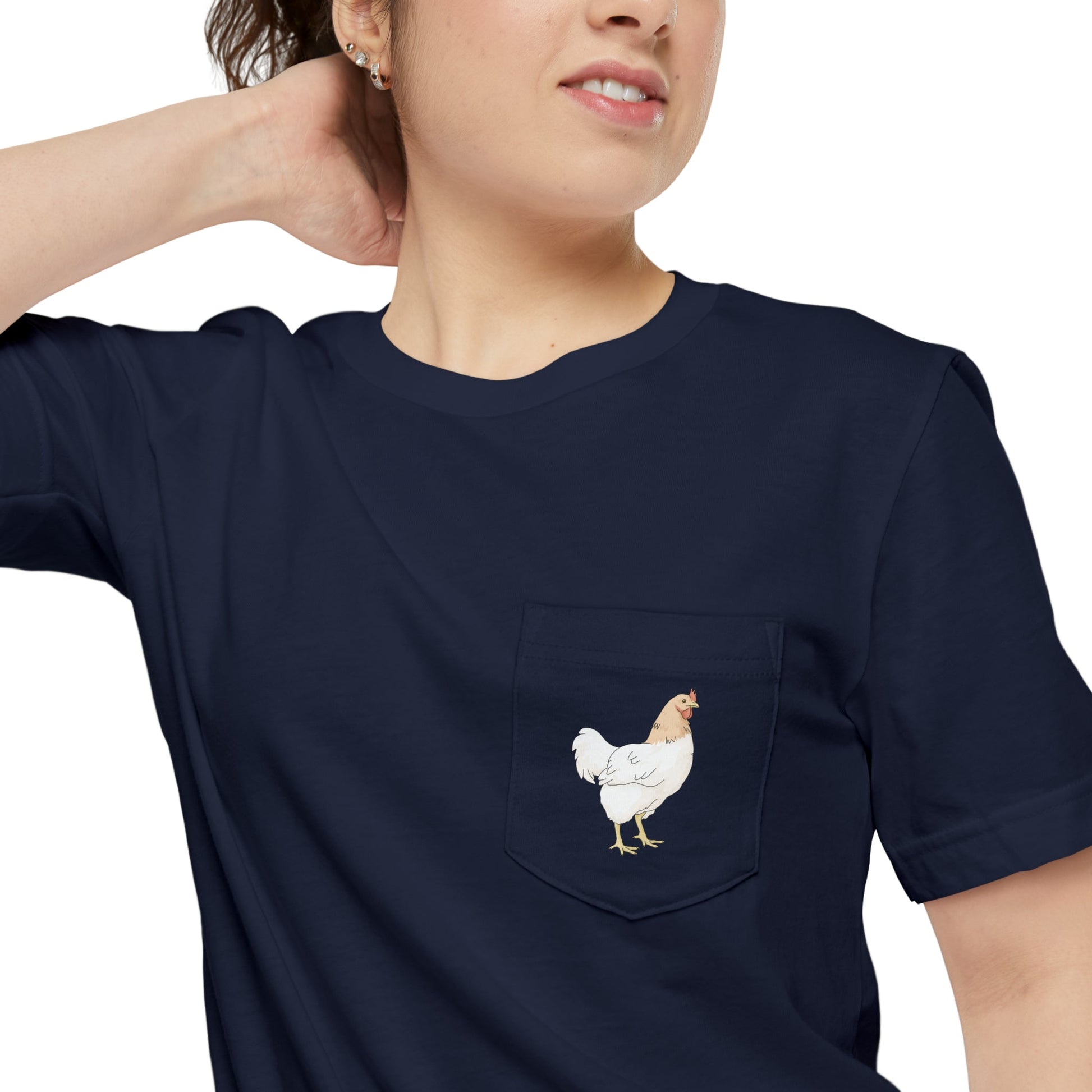 Chicken | Pocket T-shirt - Detezi Designs-14533020330630603930