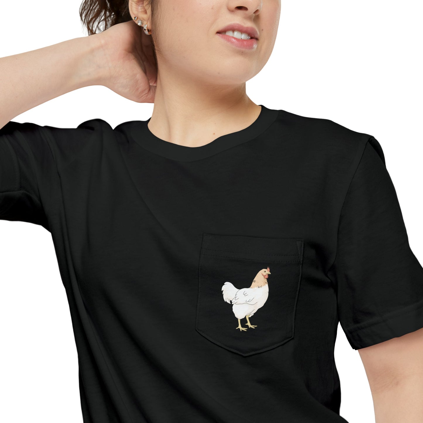 Chicken | Pocket T-shirt - Detezi Designs-93781292061745764121