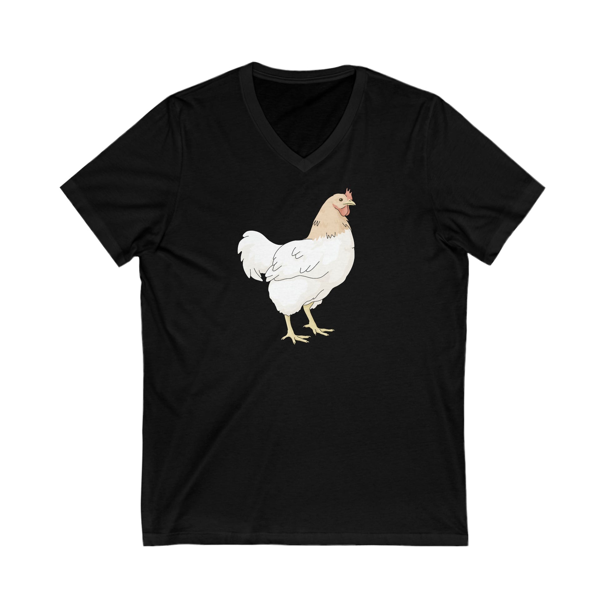 Chicken | Unisex V-Neck Tee - Detezi Designs-13172145207028818340