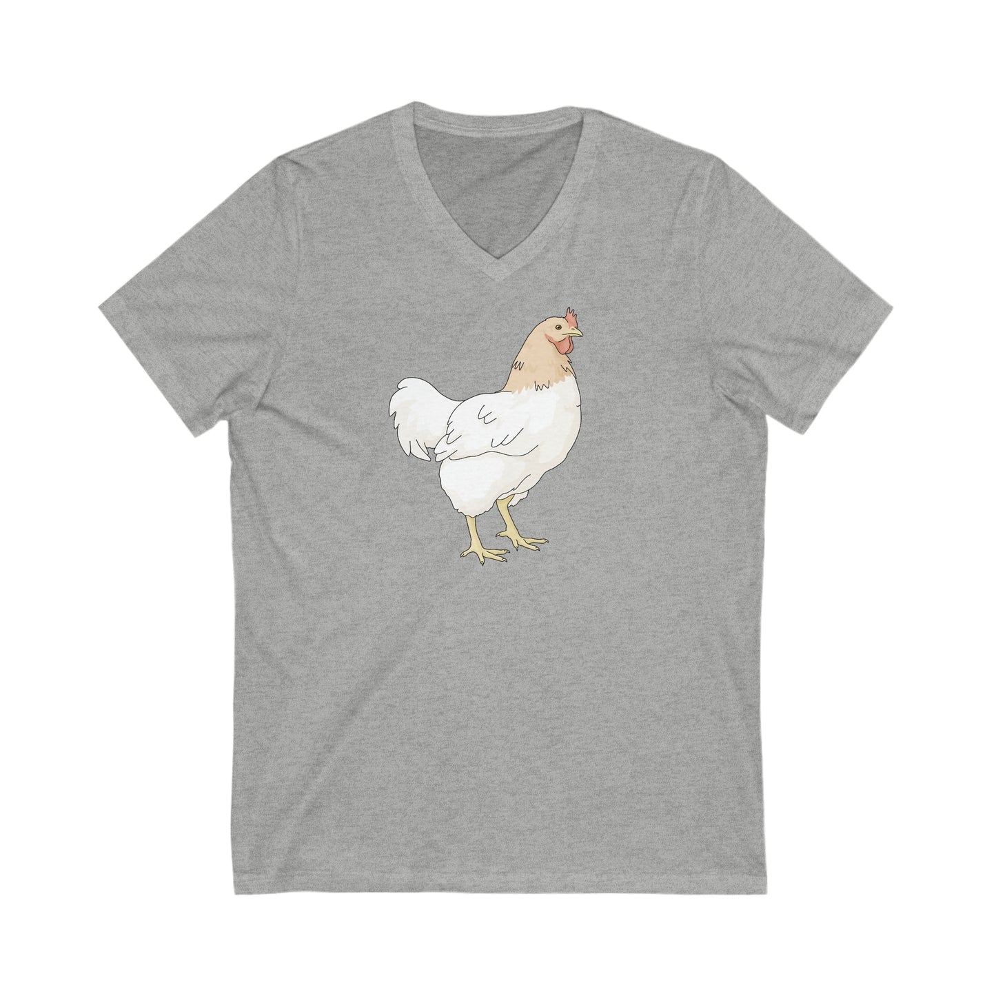 Chicken | Unisex V-Neck Tee - Detezi Designs-13511757580274077863