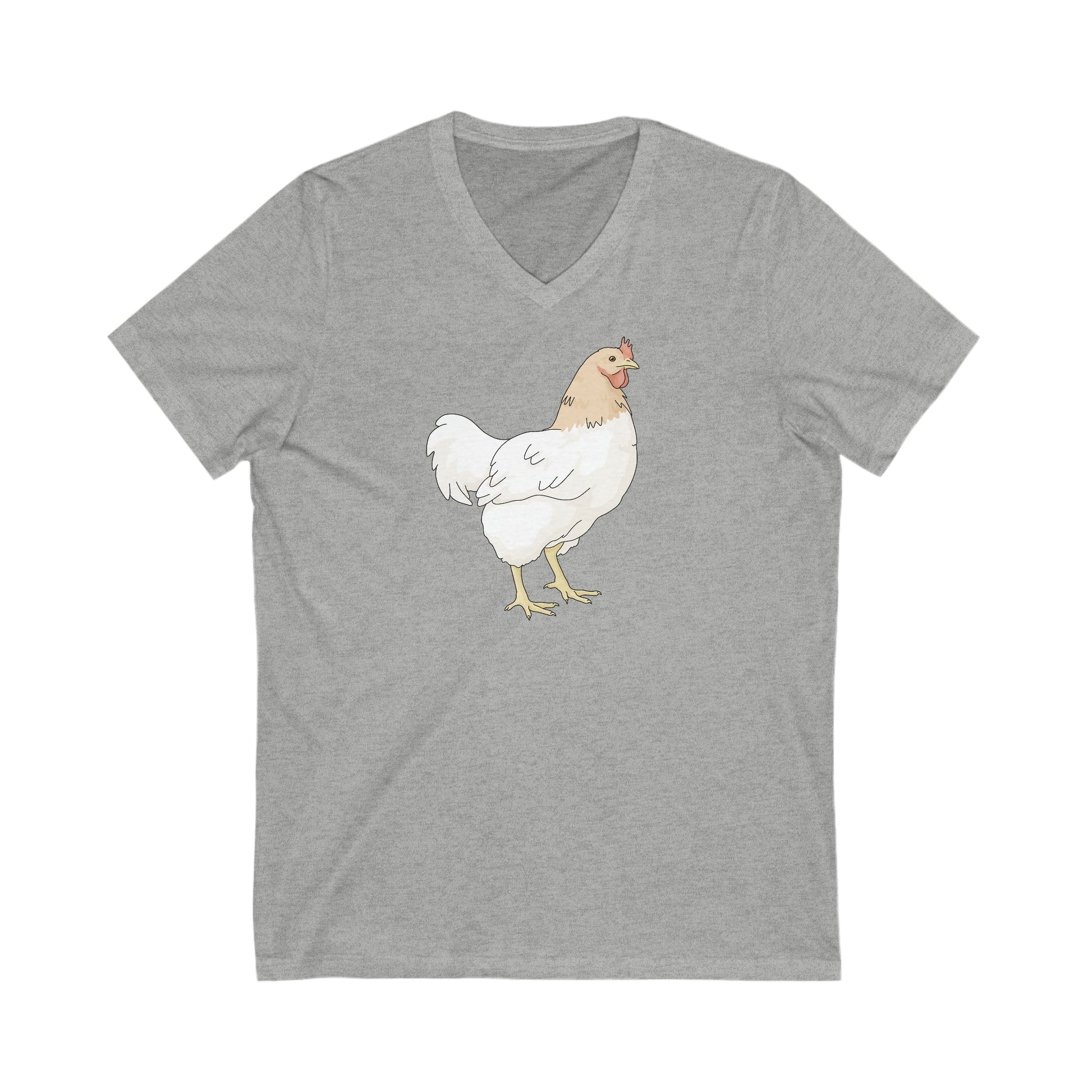 Chicken | Unisex V-Neck Tee - Detezi Designs-13511757580274077863