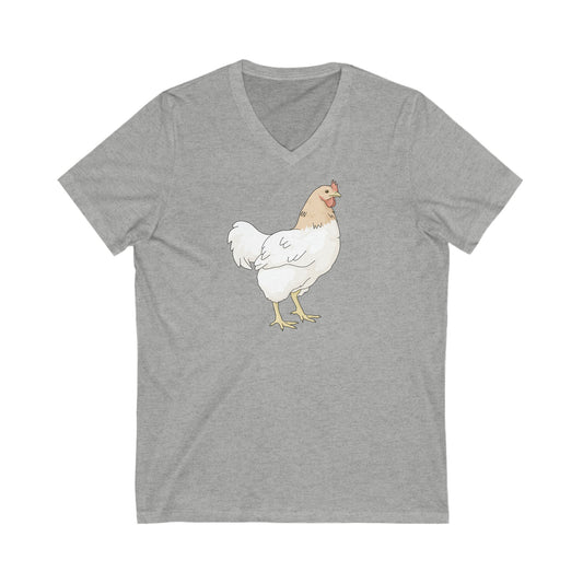 Chicken | Unisex V-Neck Tee - Detezi Designs-13511757580274077863