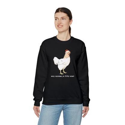 Christmas Chicken | Crewneck Sweatshirt - Detezi Designs-20558561419663178295