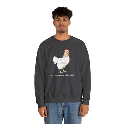 Christmas Chicken | Crewneck Sweatshirt - Detezi Designs-20558561419663178295