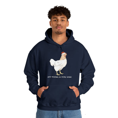 Christmas Chicken | Hooded Sweatshirt - Detezi Designs-18904885533541255246