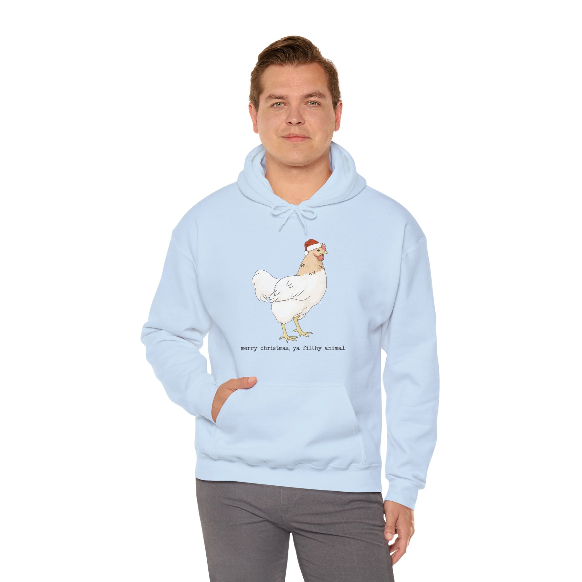 Christmas Chicken | Hooded Sweatshirt - Detezi Designs-18904885533541255246