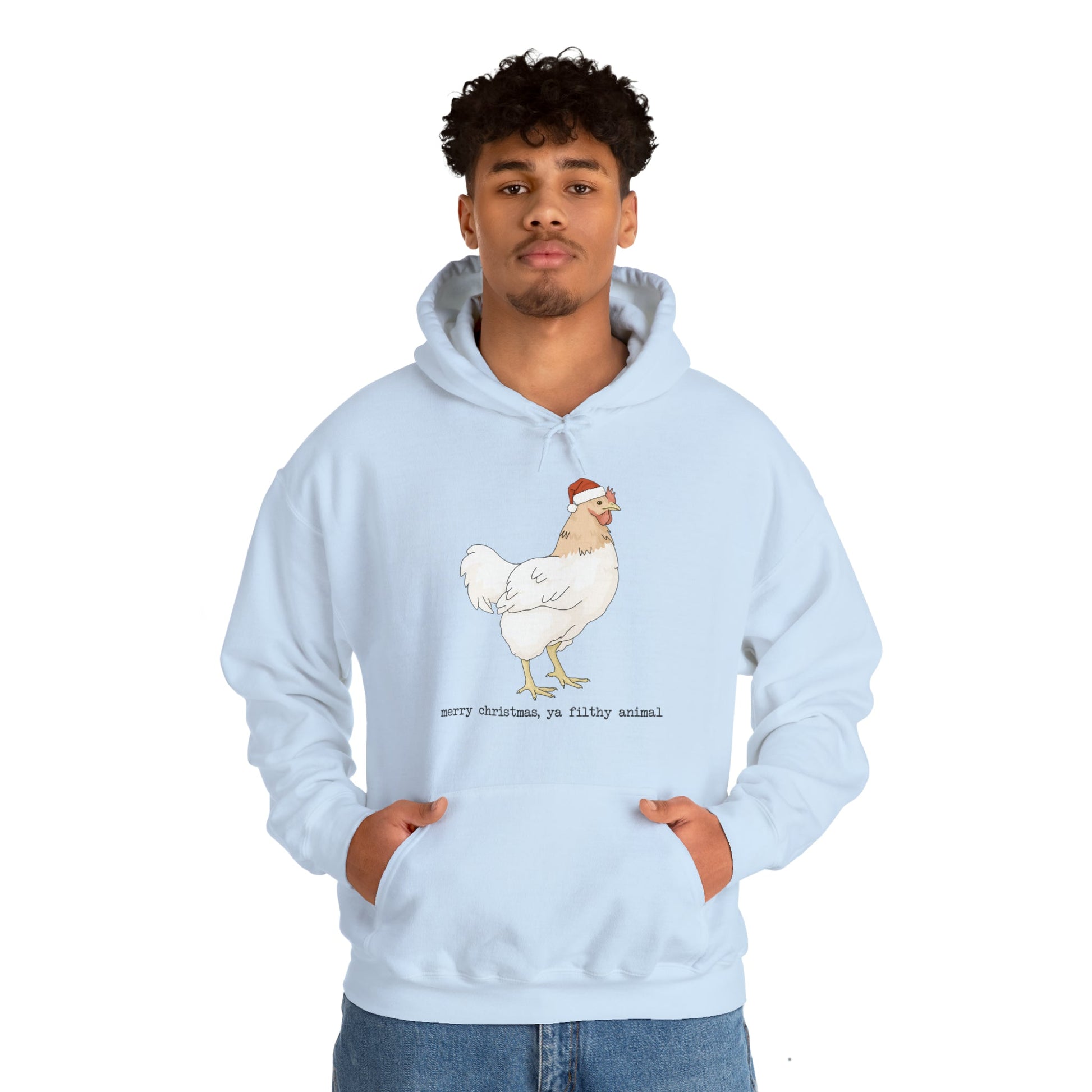 Christmas Chicken | Hooded Sweatshirt - Detezi Designs-18904885533541255246