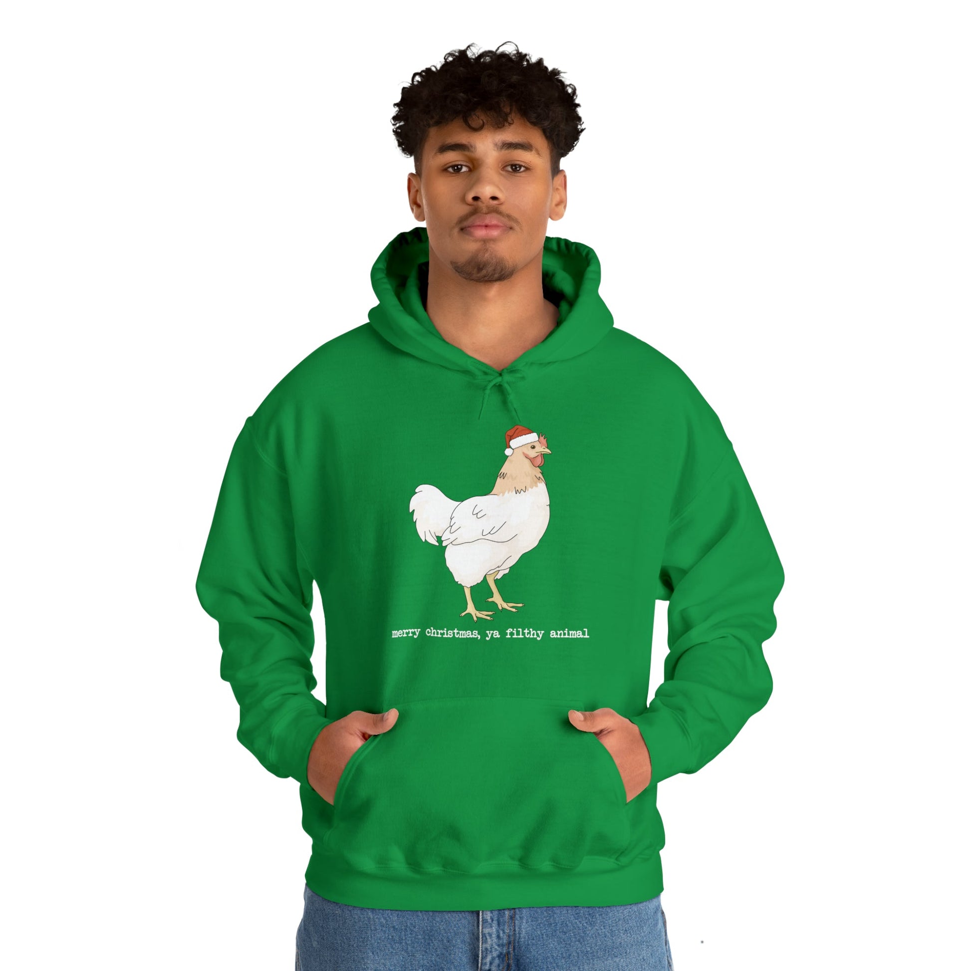 Christmas Chicken | Hooded Sweatshirt - Detezi Designs-18904885533541255246