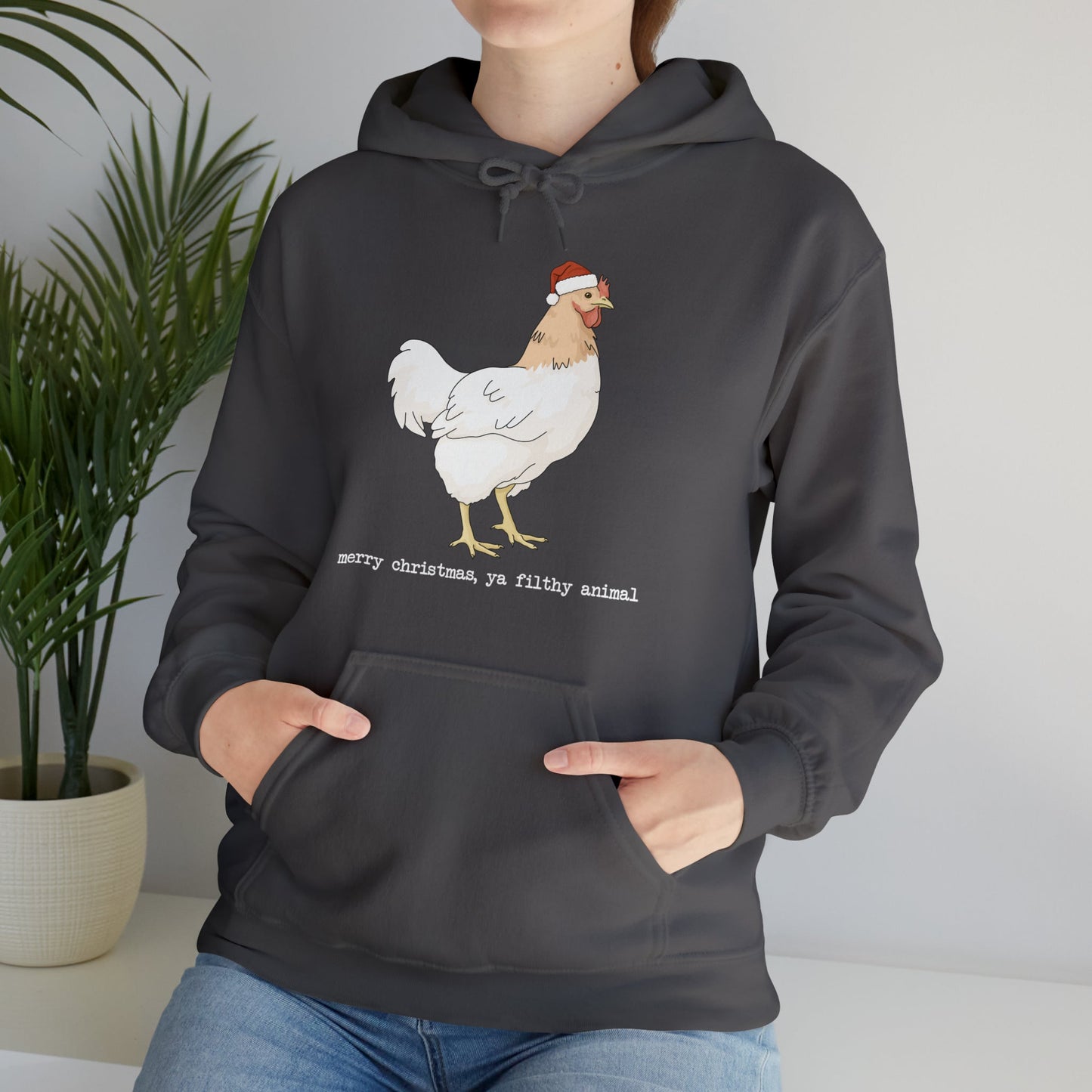 Christmas Chicken | Hooded Sweatshirt - Detezi Designs-18904885533541255246