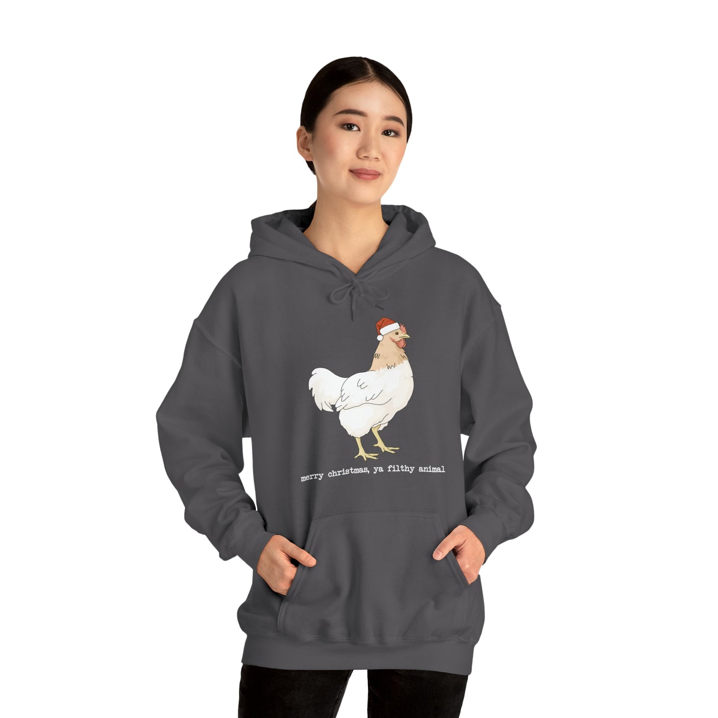 Christmas Chicken | Hooded Sweatshirt - Detezi Designs-18904885533541255246