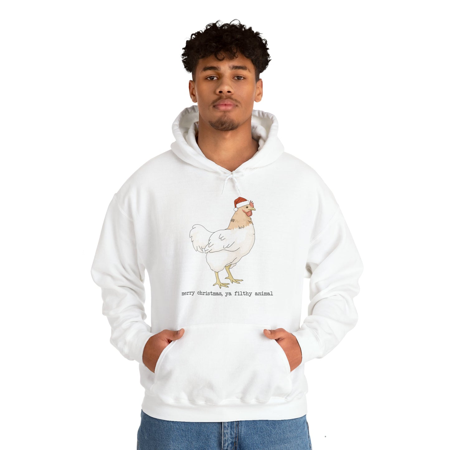 Christmas Chicken | Hooded Sweatshirt - Detezi Designs-18904885533541255246