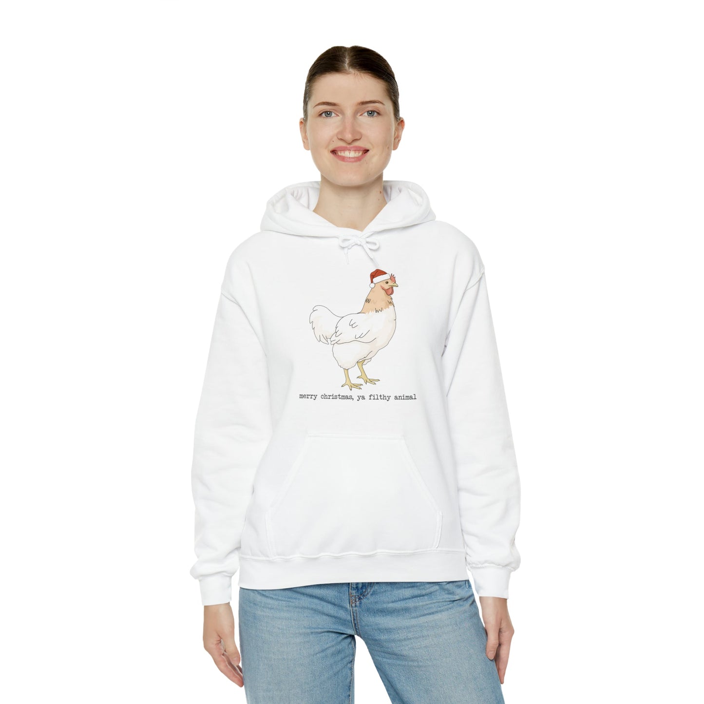 Christmas Chicken | Hooded Sweatshirt - Detezi Designs-18904885533541255246