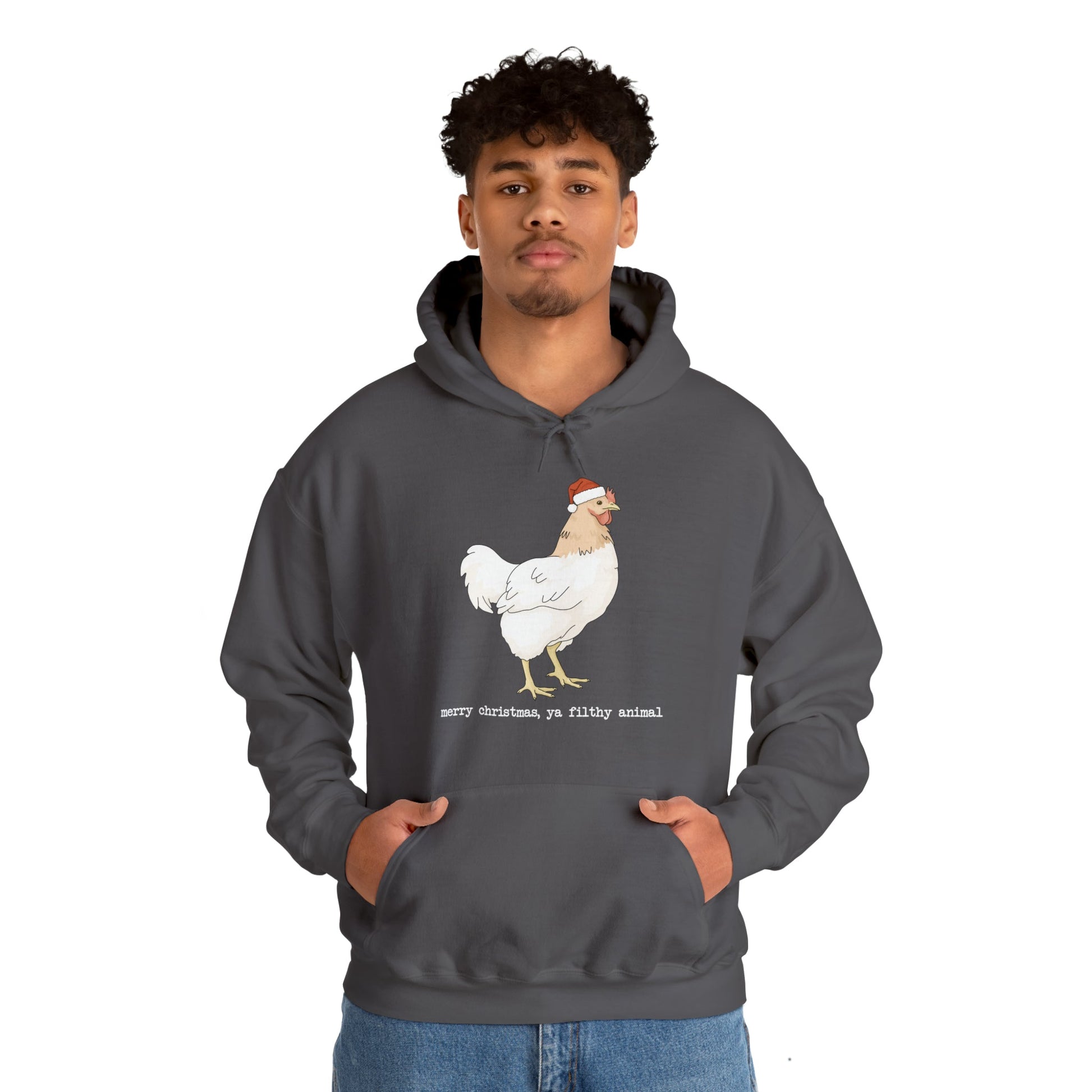 Christmas Chicken | Hooded Sweatshirt - Detezi Designs-18904885533541255246