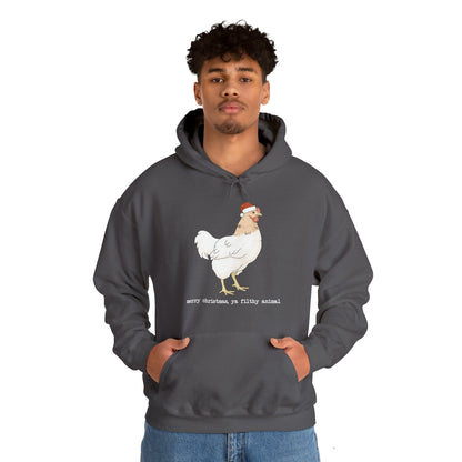 Christmas Chicken | Hooded Sweatshirt - Detezi Designs-18904885533541255246