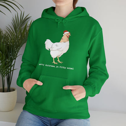 Christmas Chicken | Hooded Sweatshirt - Detezi Designs-18904885533541255246