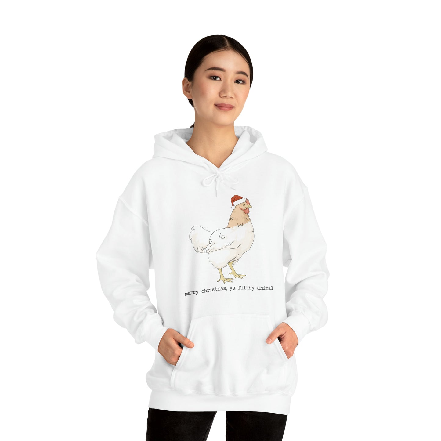 Christmas Chicken | Hooded Sweatshirt - Detezi Designs-18904885533541255246