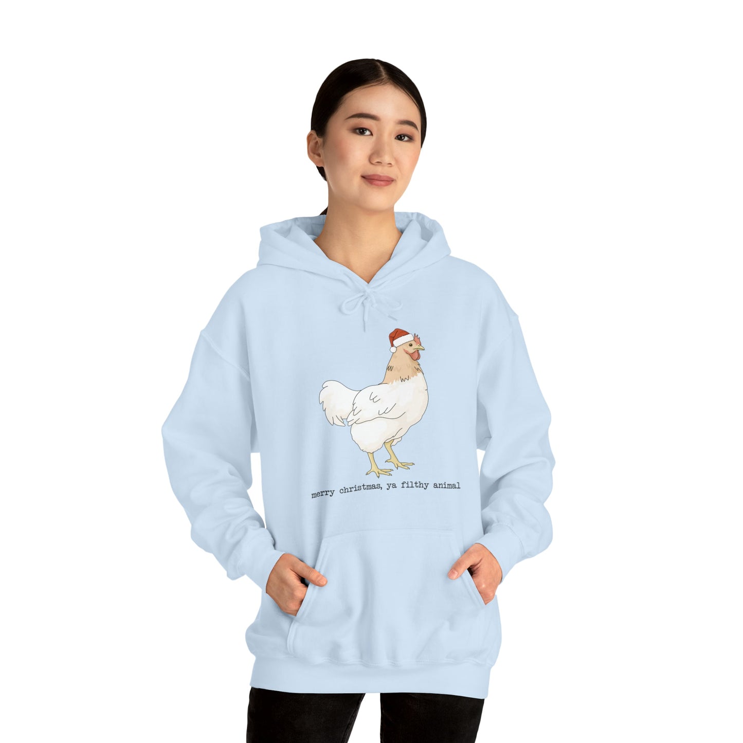 Christmas Chicken | Hooded Sweatshirt - Detezi Designs-18904885533541255246