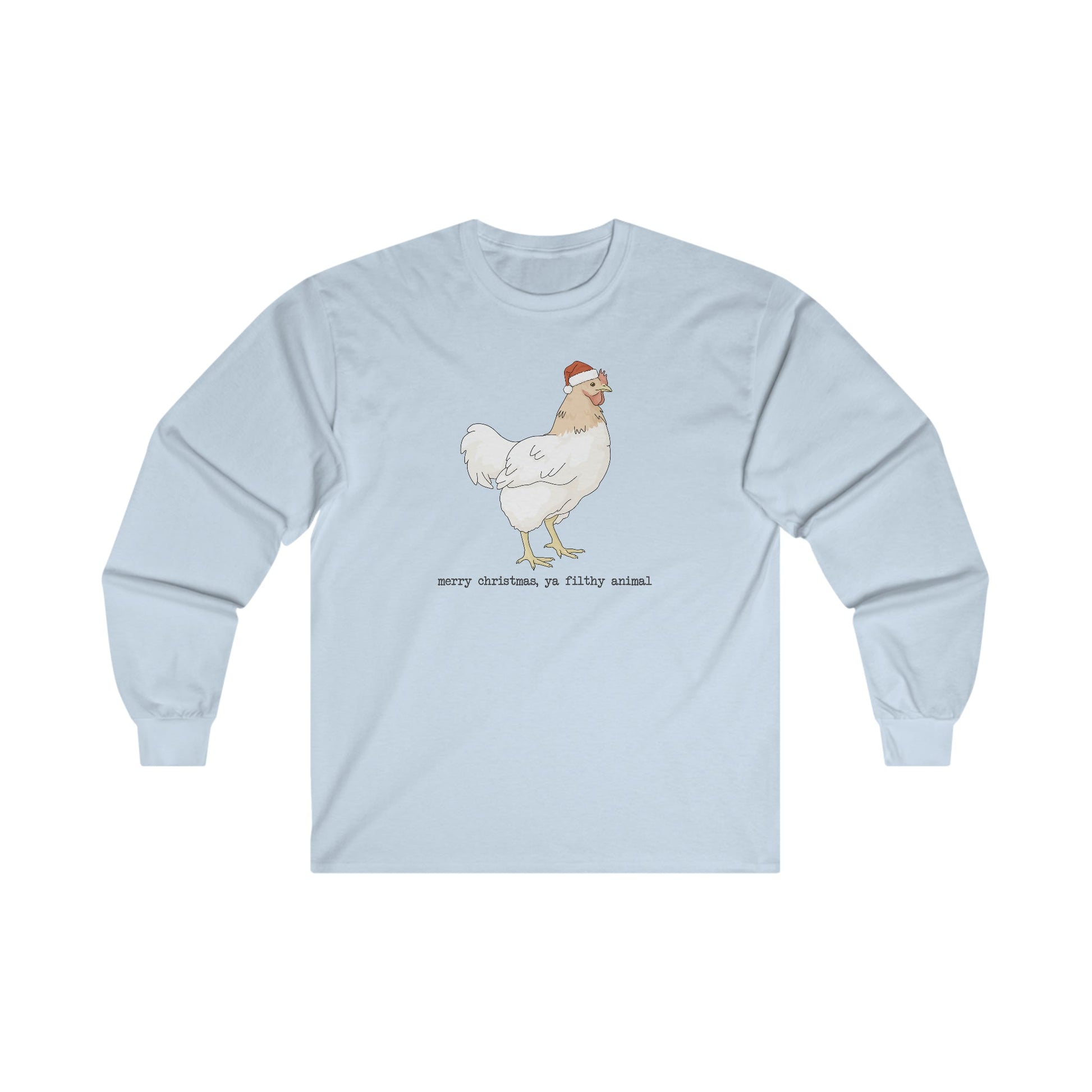 Christmas Chicken | Long Sleeve Tee - Detezi Designs-28951600284162960250