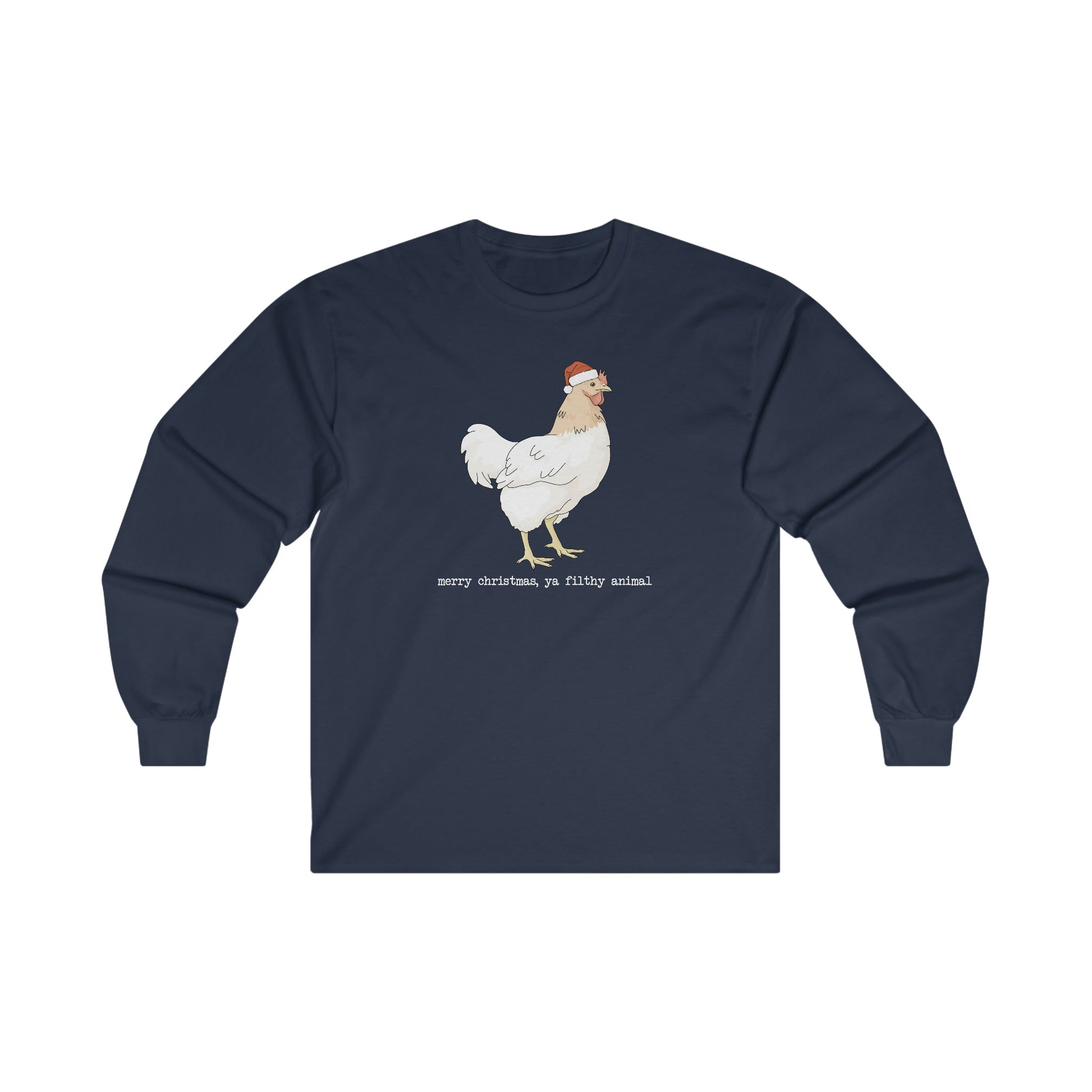 Christmas Chicken | Long Sleeve Tee - Detezi Designs-32790681184069957997