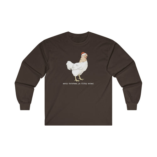 Christmas Chicken | Long Sleeve Tee - Detezi Designs-86288401935470405467