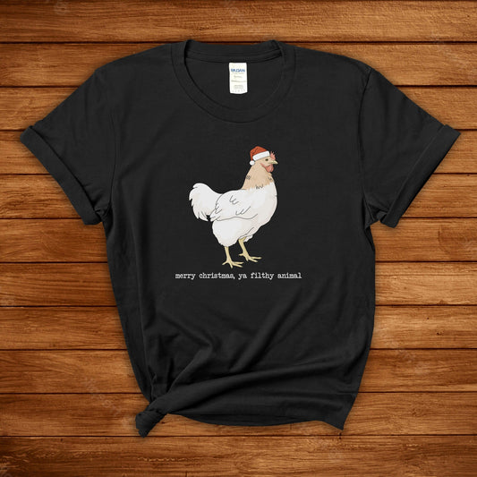 Christmas Chicken | T-shirt - Detezi Designs-12196212581993624187