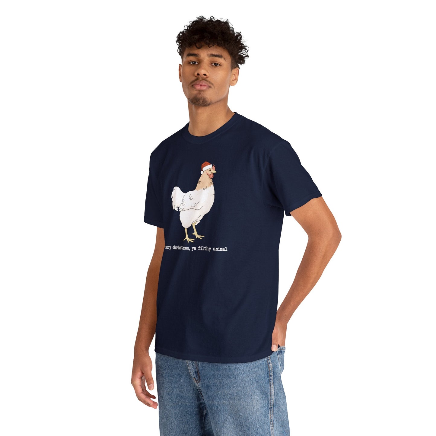 Christmas Chicken | T-shirt - Detezi Designs-31390550498843758010