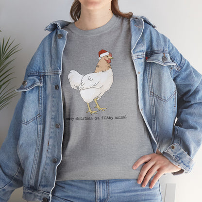 Christmas Chicken | T-shirt - Detezi Designs-31390550498843758010