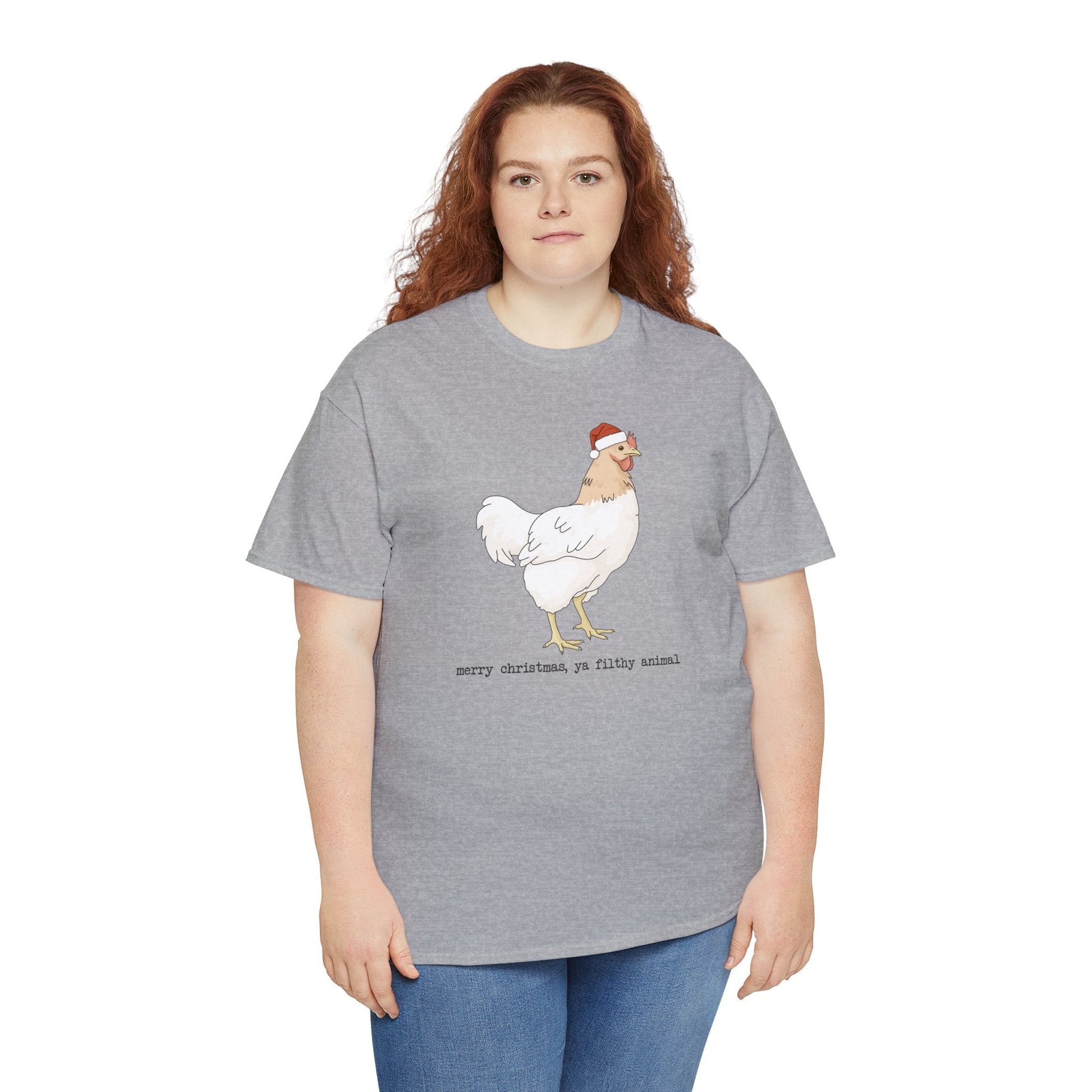 Christmas Chicken | T-shirt - Detezi Designs-31390550498843758010