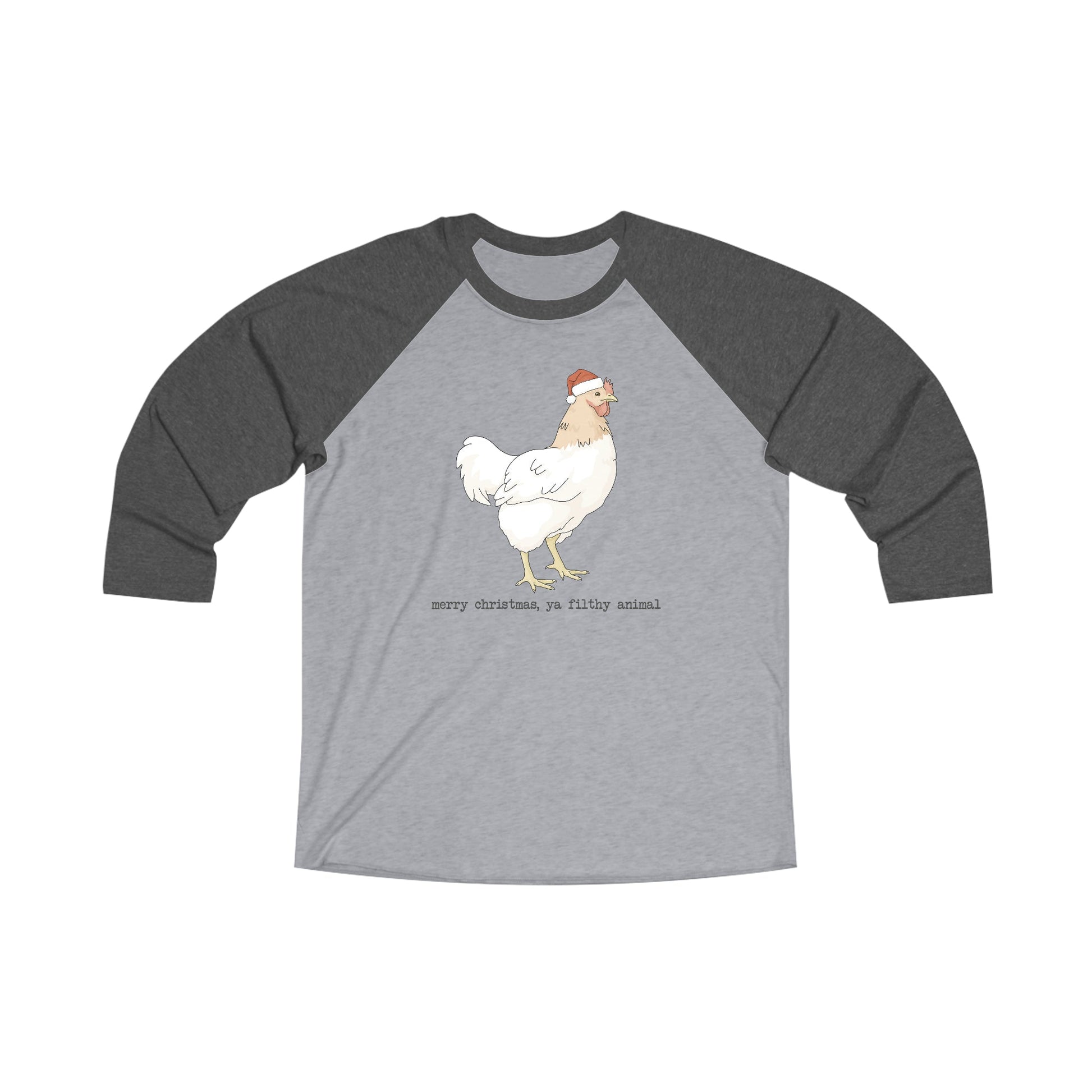 Christmas Chicken | Unisex 3\4 Sleeve Tee - Detezi Designs-66736125380291645764