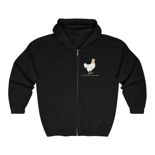 Christmas Chicken | Zip-up Sweatshirt - Detezi Designs-75322985075633727706