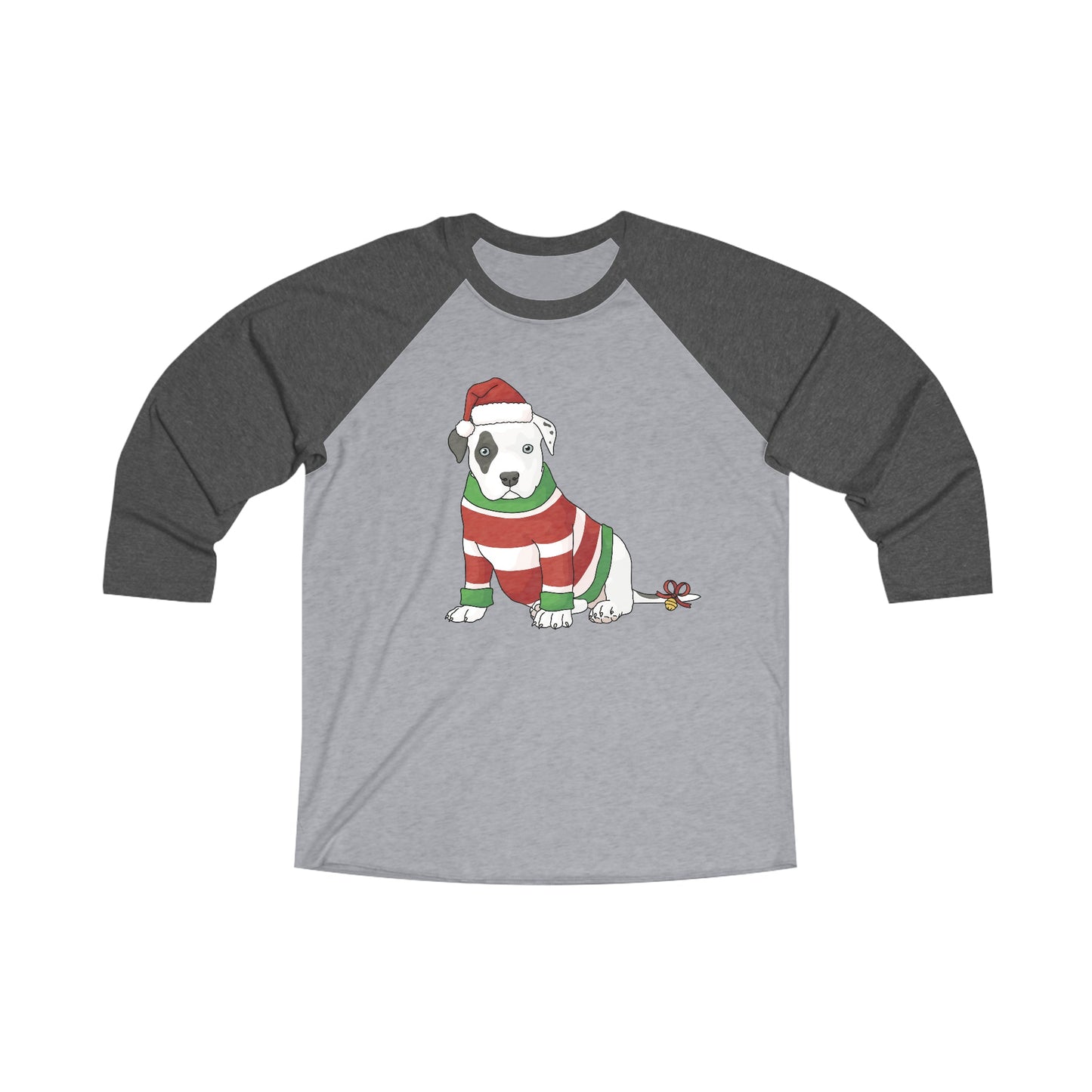 Christmas Puppy | Unisex 3\4 Sleeve Tee - Detezi Designs-27473800946948399703