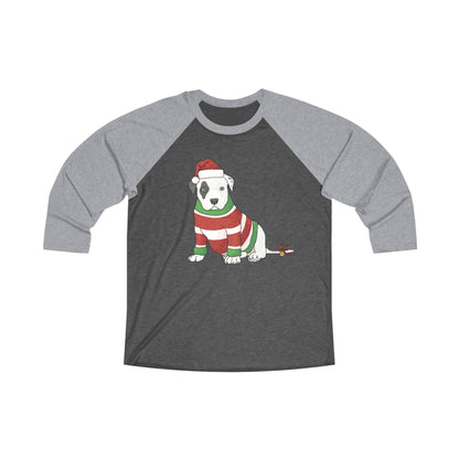 Christmas Puppy | Unisex 3\4 Sleeve Tee - Detezi Designs-27850419551953754752