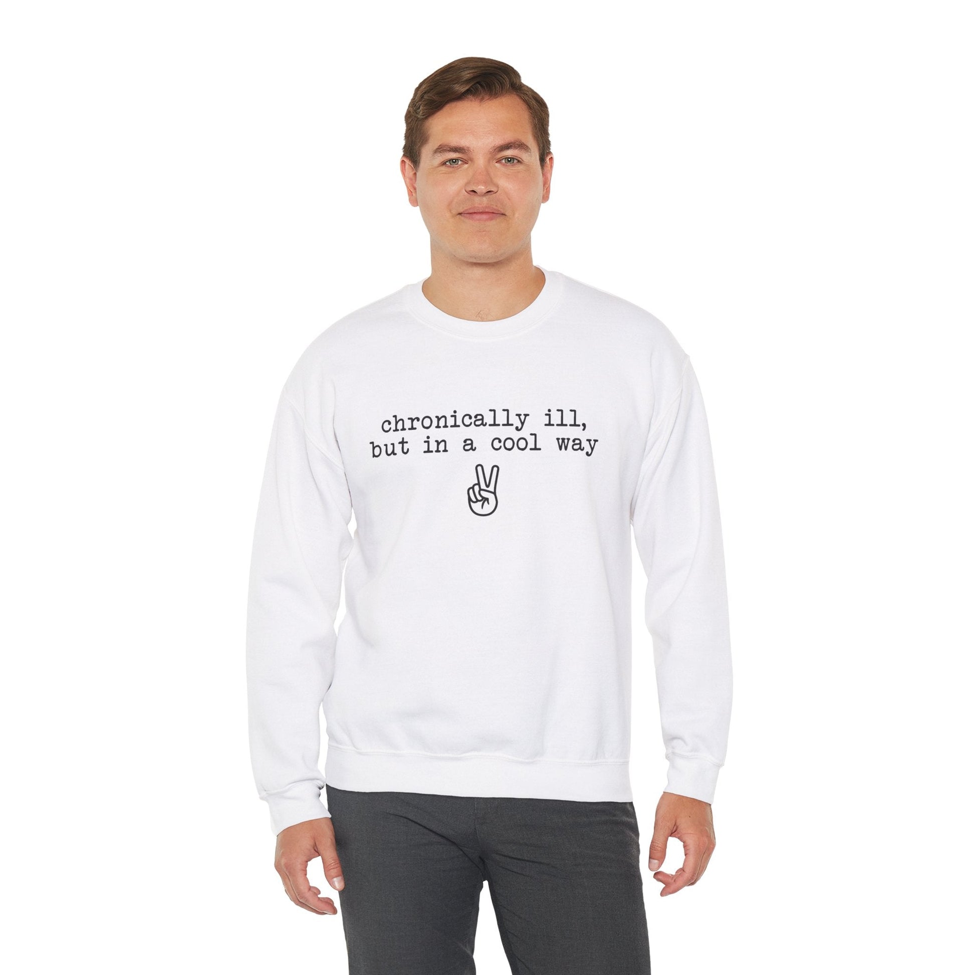 Chronically Ill, But In A Cool Way | Crewneck Sweatshirt - Detezi Designs-31643658246282381037