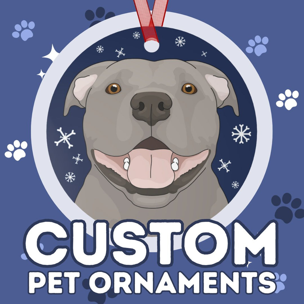 Custom Christmas Ornament | Pet Portraits - Detezi Designs-CPP010