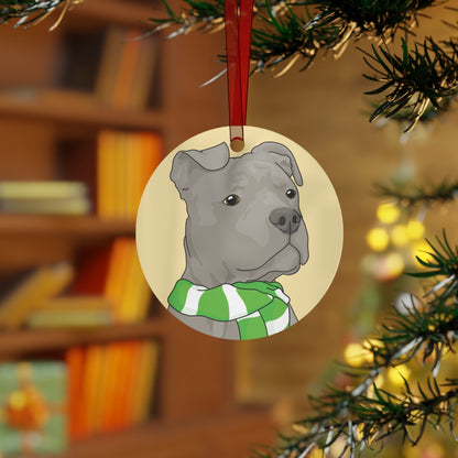 Dapper Pit Bull | 2023 Holiday Ornament - Detezi Designs-68423437674272050723
